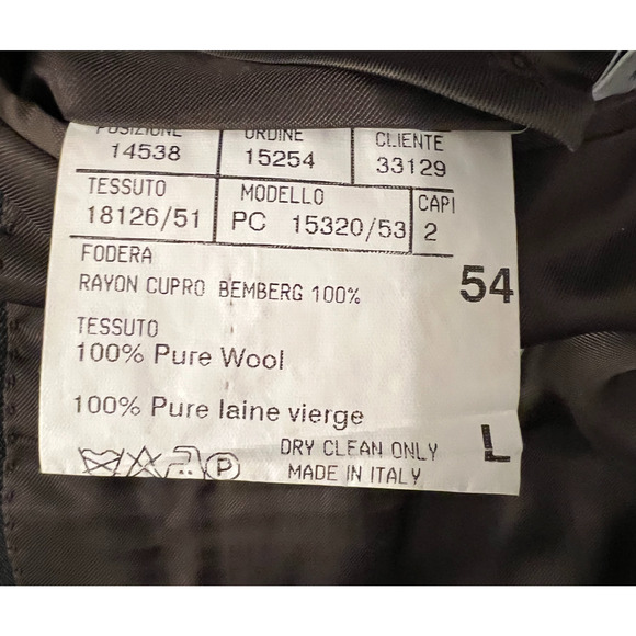 Canali Proposta Suit Jacket Mens 44L Gray Wool Tweed Single Breasted EU 54L - Picture 10 of 12